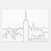 New York City Minimal Line Geschenkpapier Set (Vorderseite 2)