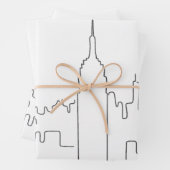 New York City Minimal Line Geschenkpapier Set (Beispiel)
