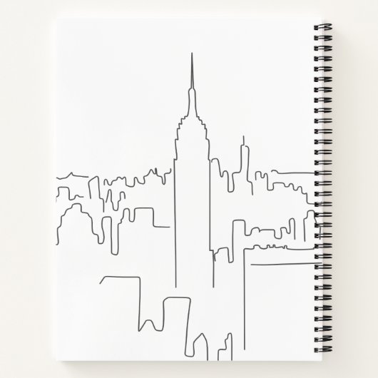 New York City Minimal Line Notizblock (Rückseite)