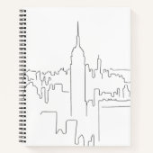 New York City Minimal Line Notizblock (Vorderseite)