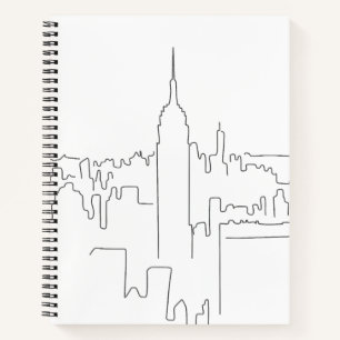 New York City Minimal Line Notizblock