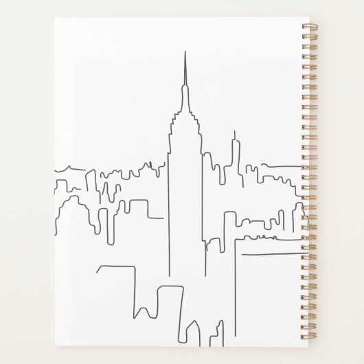 New York City Minimal Line Planer (Rückseite)