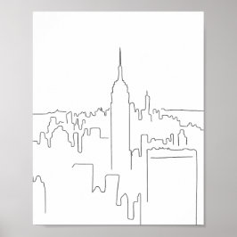 New York City Minimal Line Poster