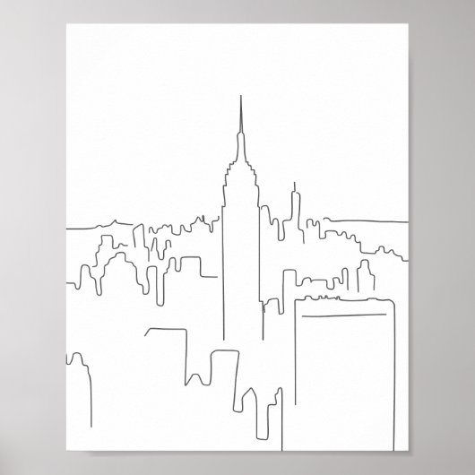 New York City Minimal Line Poster (Vorne)
