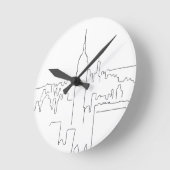 New York City Minimal Line Runde Wanduhr (Winkel)