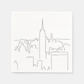 New York City Minimal Line Serviette (Vorderseite)