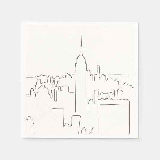 New York City Minimal Line Serviette (Vorderseite)
