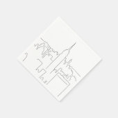 New York City Minimal Line Serviette (Ecke)