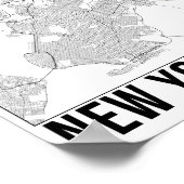 New York City Minimalist Map Art Poster (Ecke)