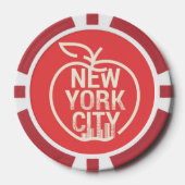 New York City Modern Big Apple Red Pokerchips (Vorderseite)