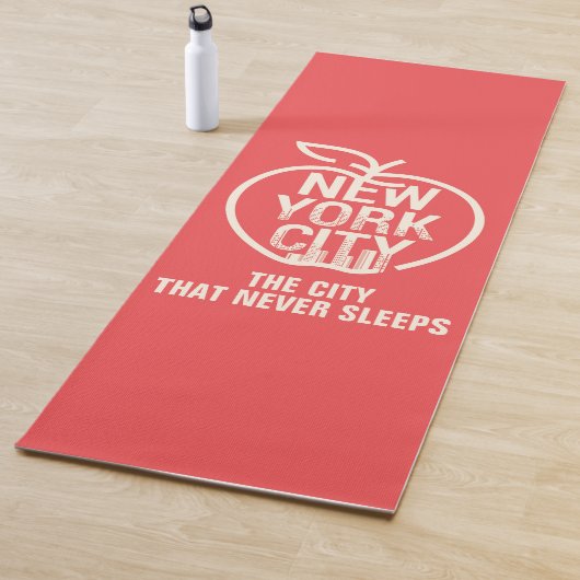 NEW YORK CITY Modern Red Yogamatte (Beispiel)
