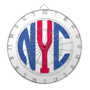 New York City Monogramm Dartscheibe