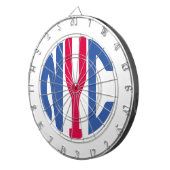 New York City Monogramm Dartscheibe (Vorderseite rechts)