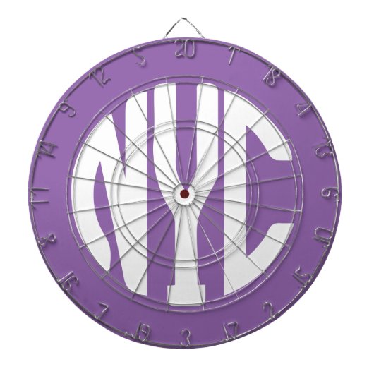 New York City Monogramm Dartscheibe (vorne)