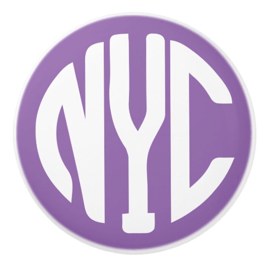 New York City Monogramm Keramikknauf (Vorderseite)