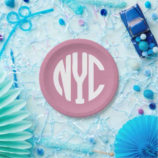 New York City Monogramm Pappteller (Party)