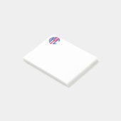 New York City Monogramm Post-it Klebezettel (angewinkelt)