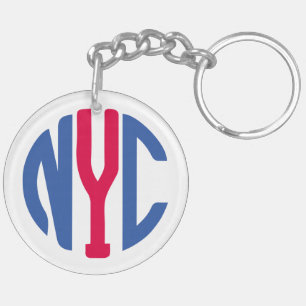 New York City Monogramm Schlüsselanhänger