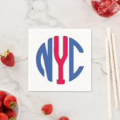 New York City Monogramm Serviette (Beispiel)