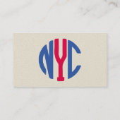 New York City Monogramm Visitenkarte (Rückseite)