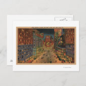 New York City, Nachtblick auf den Times Square Postkarte (Vorne/Hinten)