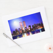 New York City: Nachtklebeaufkleber Rechteckiger Aufkleber (Umschlag)