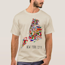 New York City Nations Flags Tee Shirt