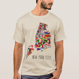 New York City Nations Flags Tee Shirt
