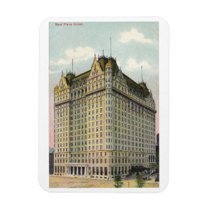 New York City, New Plaza Hotel, ca. 1910 Vintage Magnet
