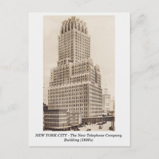 New York City, New Telefone Gebäude alte Postkarte