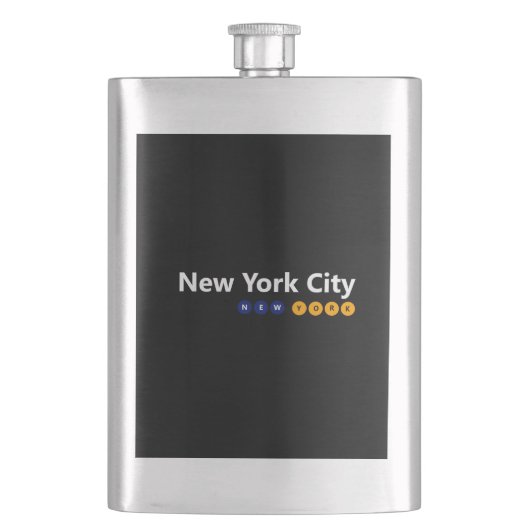 New York City, New York Classic Flask Flachmann (Vorderseite)