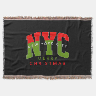 New York City New York Frohe Weihnachten Reise Ges Decke