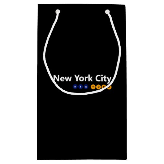 New York City, New York Gift Bag Kleine Geschenktüte (Rückseite)
