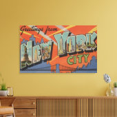 New York City, New York - Großbuchstaben - Szenen Leinwanddruck (Insitu (Wohnzimmer))