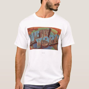 New York City, New York - große Buchstabe-Szenen  T-Shirt