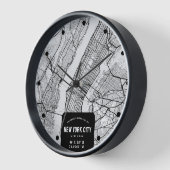 New York City, New York Map Uhr (Winkel)