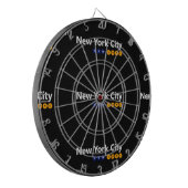 New York City, New York Metal Cage Dartboard Dartscheibe (Vorderseite Links)