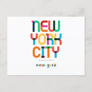 New York City New York Mitte Jahrhundert, Pop Art, Postkarte