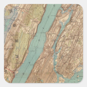 New York City, New York Quadratischer Aufkleber