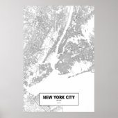 New York City, New York (schwarz auf weiß) Poster (Vorne)