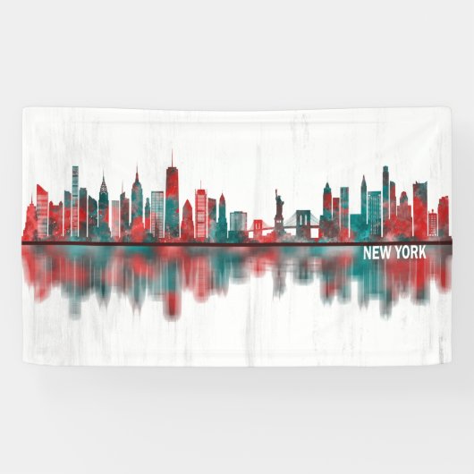 New York City New York Skyline Banner (Horizontal)