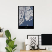 New York City, New Yorker Satellitenposter Poster (Heimbüro)