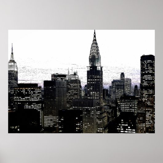 New York City Night Arts Poster (Vorne)