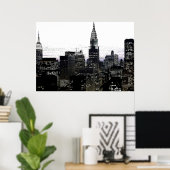 New York City Night Arts Poster (Heimbüro)