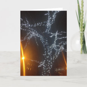 New York City - Night Christmas Lights NYC Foto Feiertagskarte