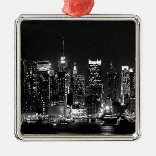 New York City Night Ornament Aus Metall (Vorne)