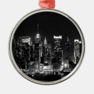 New York City Night Ornament Aus Metall