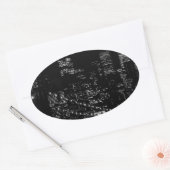 New York City Night Ovaler Aufkleber (Umschlag)