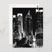 New York City Night Postkarte (Vorne/Hinten)