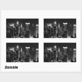 New York City Night Rechteckiger Aufkleber (Blatt)